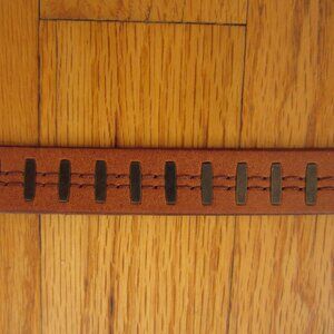 H&M Belt Womens Size L Brown Leather Ladies Casual Dress Minimal Thin